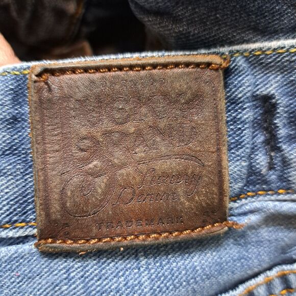 Lucky Brand Mens Distressed Cut Off  Blue Denim Shorts Made in America Size 31X8 - Picture 7 of 9